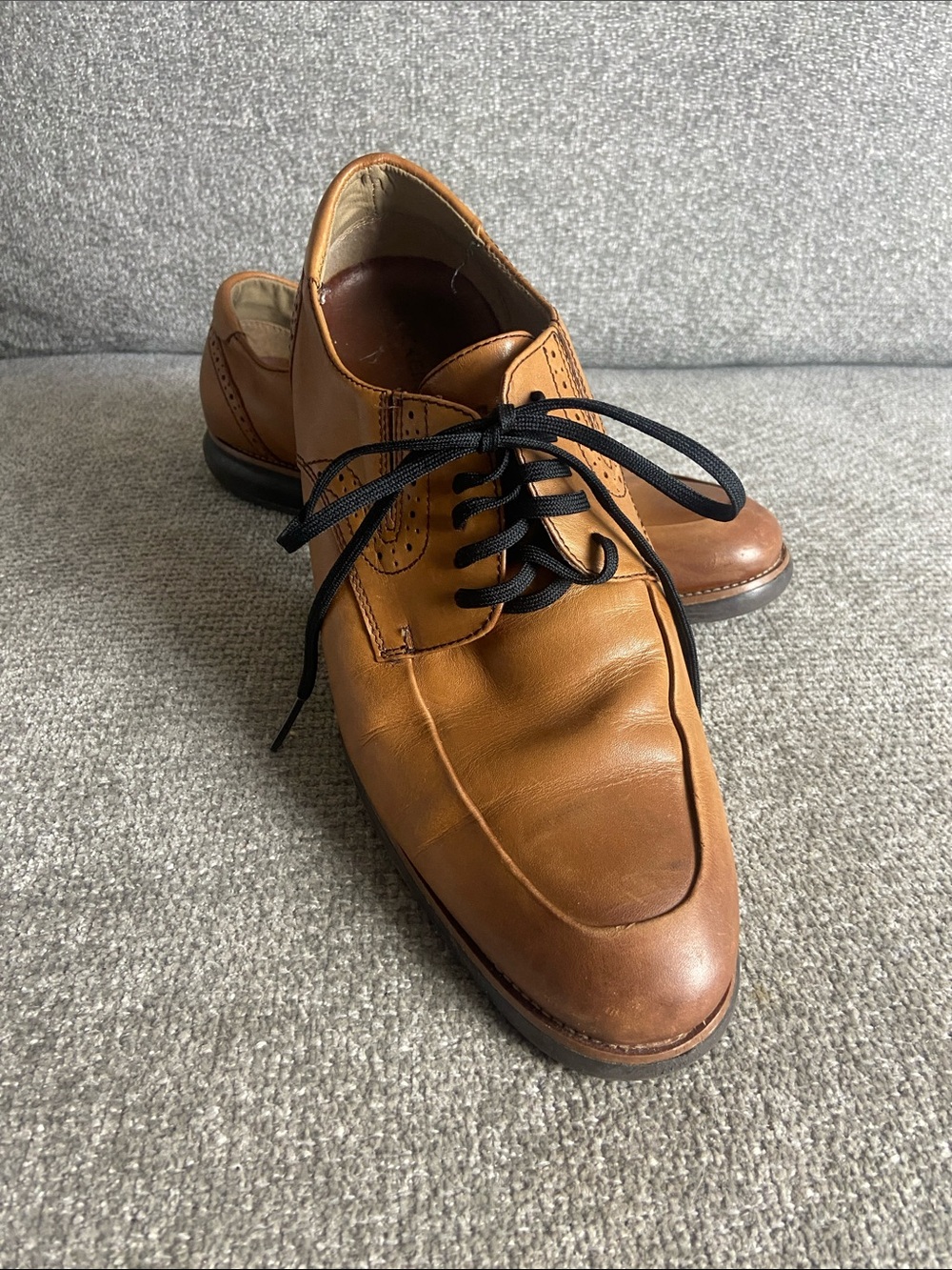 Dockers Men's Tan Leather Lace-Up Oxfords size 9.5